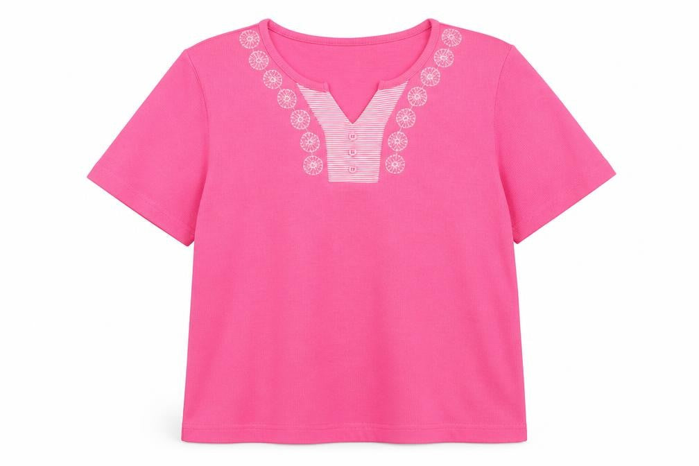 Bonmarché Womens Pink V-Neck Polyester Pullover Jumper Size L
