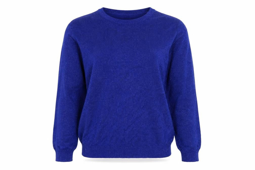 Topshop Womens Blue Round Neck Viscose Pullover Jumper Size 8