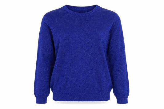 Topshop Womens Blue Round Neck Viscose Pullover Jumper Size 8