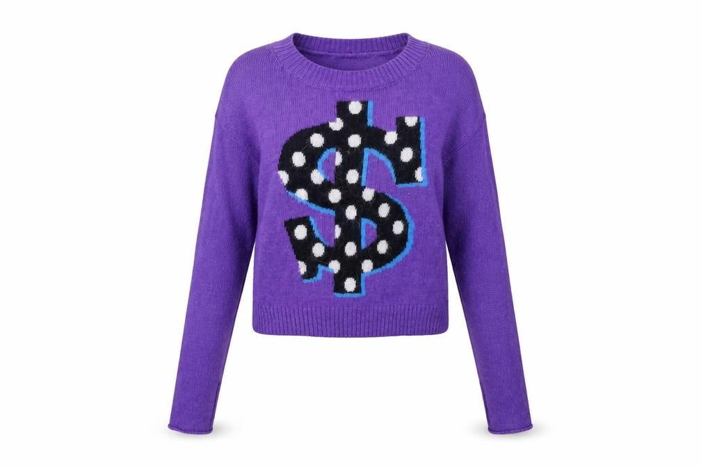 H&M Womens Purple Round Neck Polyamide Pullover Jumper Size 6 - Dollar