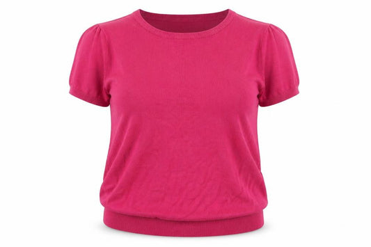 NEXT Womens Orange Cotton Basic Blouse Size 12 Round Neck