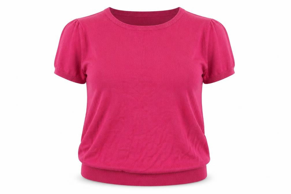 NEXT Womens Orange Cotton Basic Blouse Size 12 Round Neck