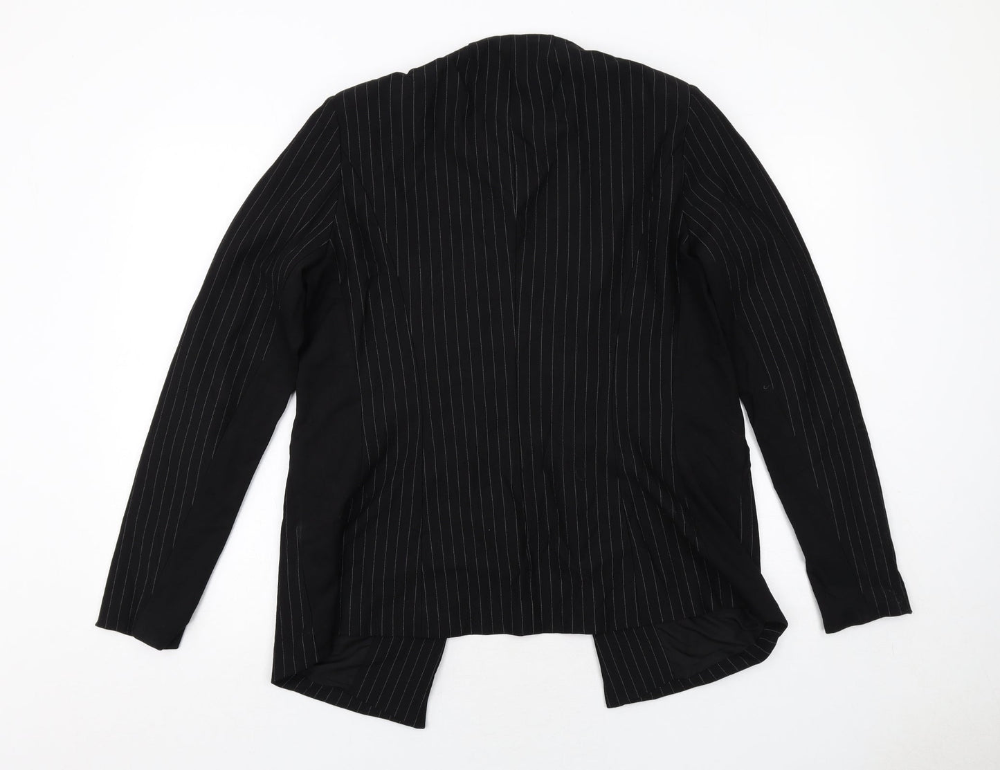Y.A.S Womens Black Striped Jacket Blazer Size L