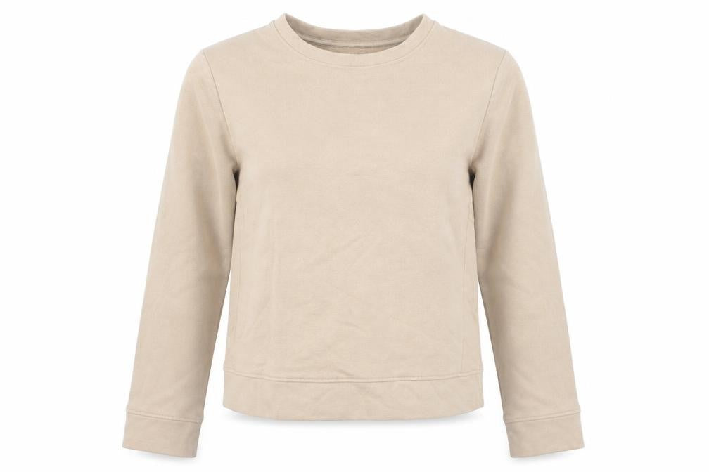 Marks & Spencer Womens Beige Cotton Pullover Sweatshirt Size S Pullover
