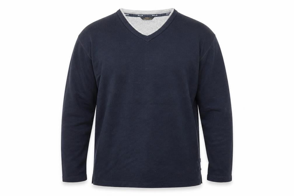 Marks & Spencer Mens Blue Viscose Pullover Sweatshirt Size L Push Lock
