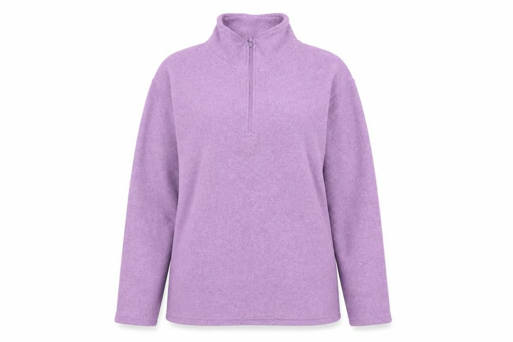 YS Collection Womens Purple Polyester Pullover Sweatshirt Size S Zip