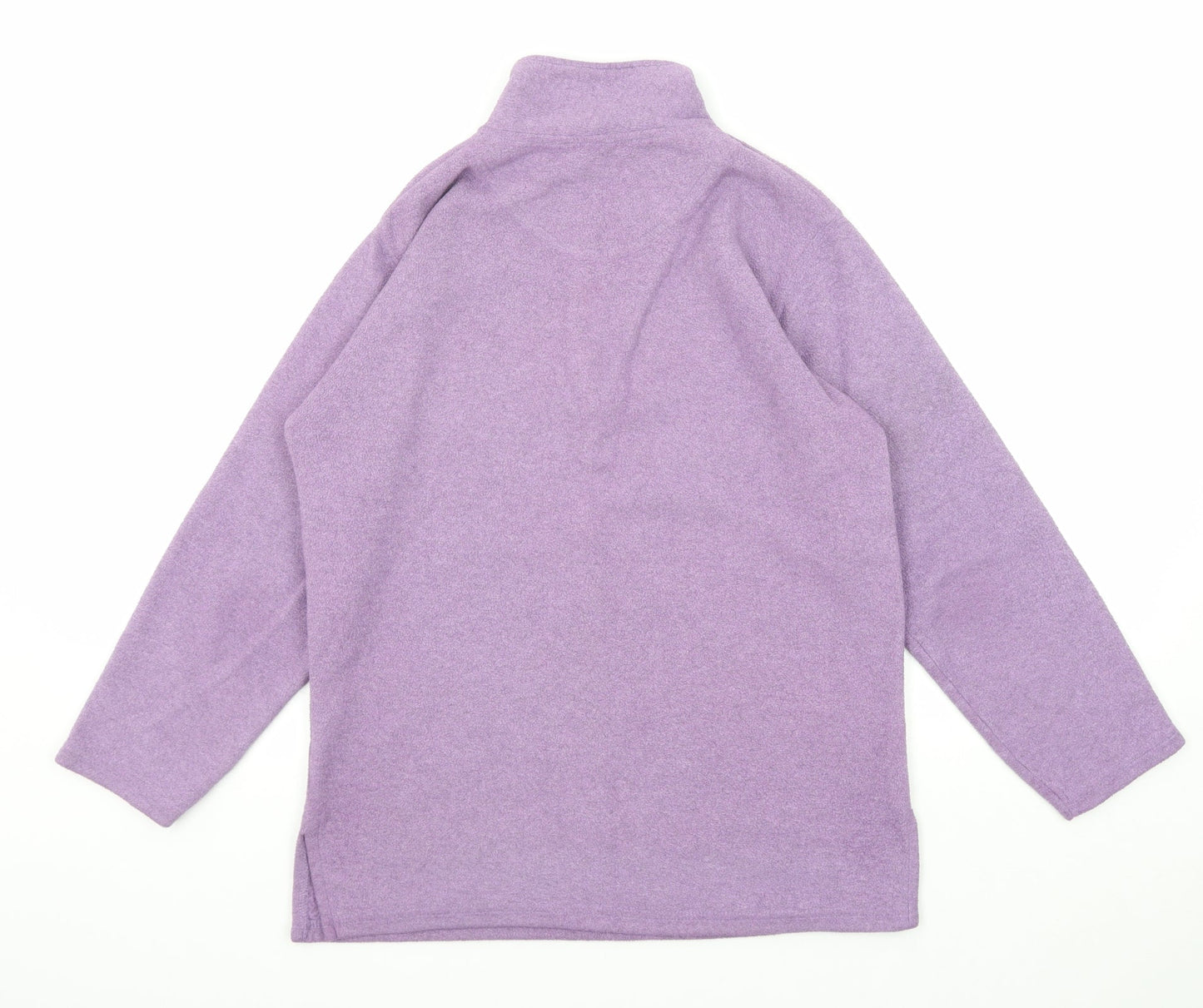 YS Collection Womens Purple Polyester Pullover Sweatshirt Size S Zip