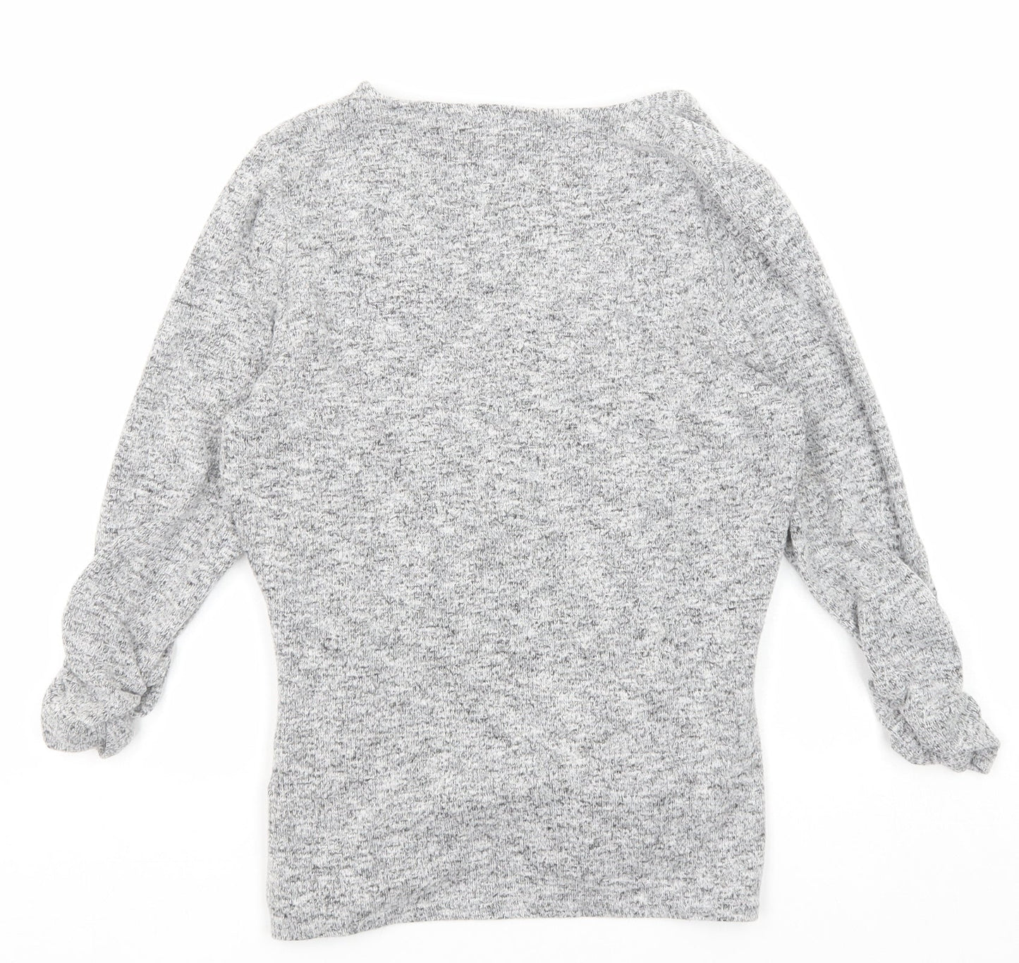 Dorothy Perkins Womens Grey V-Neck Polyester Pullover Jumper Size 8 - Wrap Style