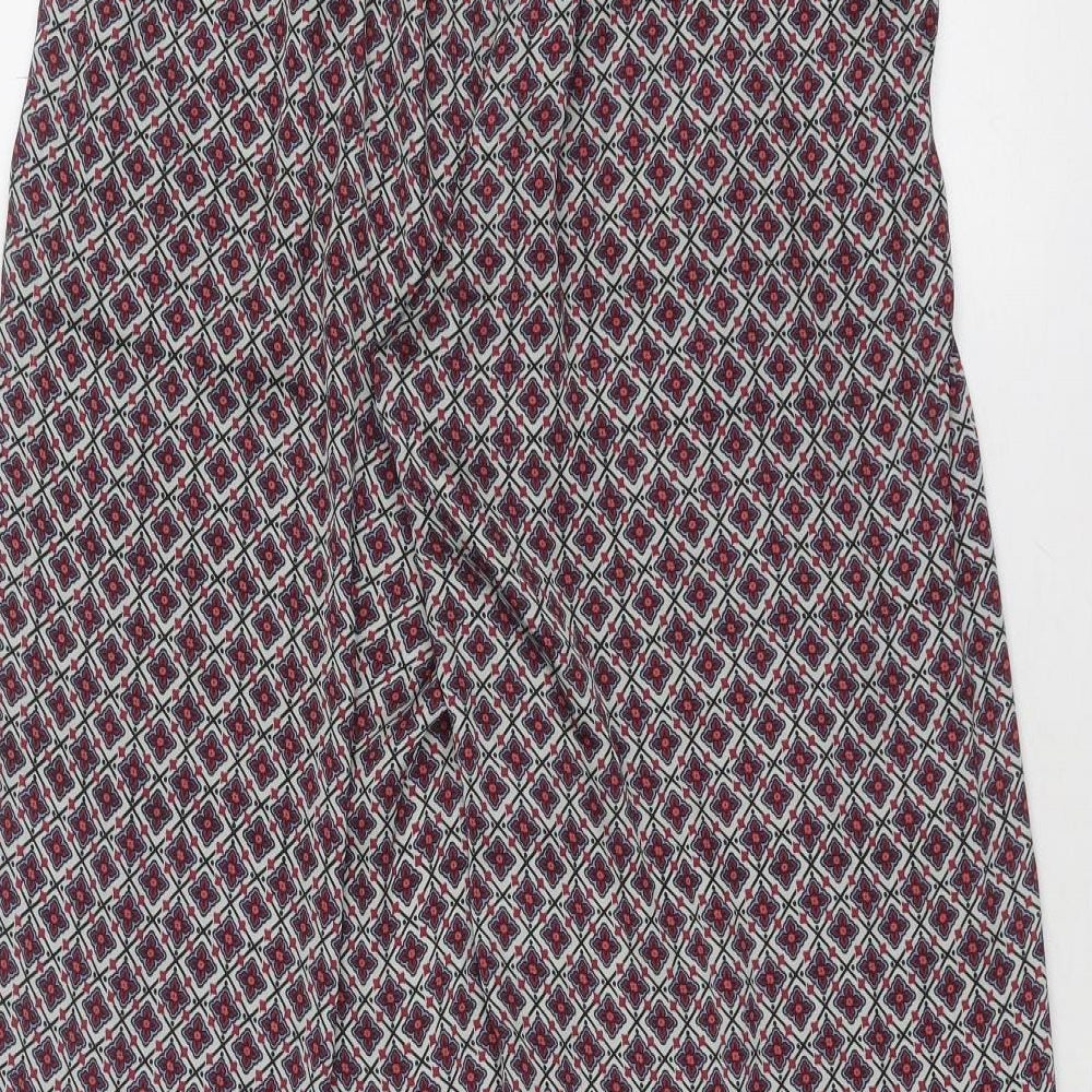 Topshop Womens Multicoloured Geometric Polyester Trousers Size 26 in Regular