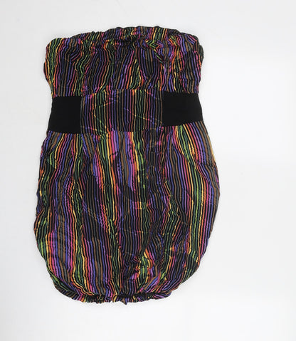Next Womens Multicoloured Viscose Mini Size L Square Neck Pullover - Strapless