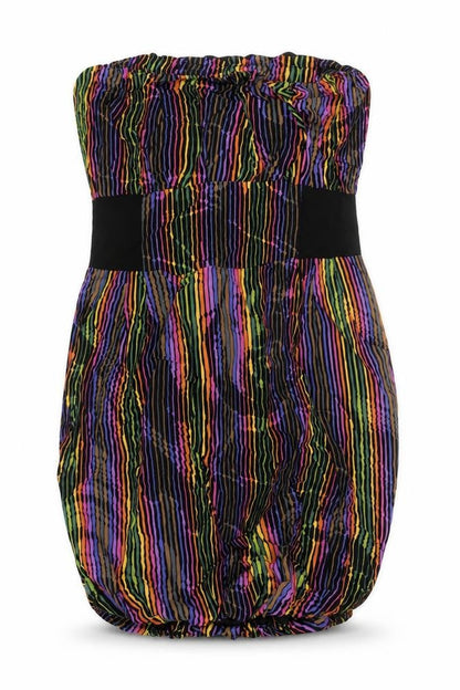 Next Womens Multicoloured Viscose Mini Size L Square Neck Pullover - Strapless