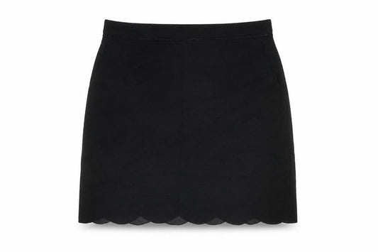 Oasis Womens Black Polyester A-Line Skirt Size 10 Zip