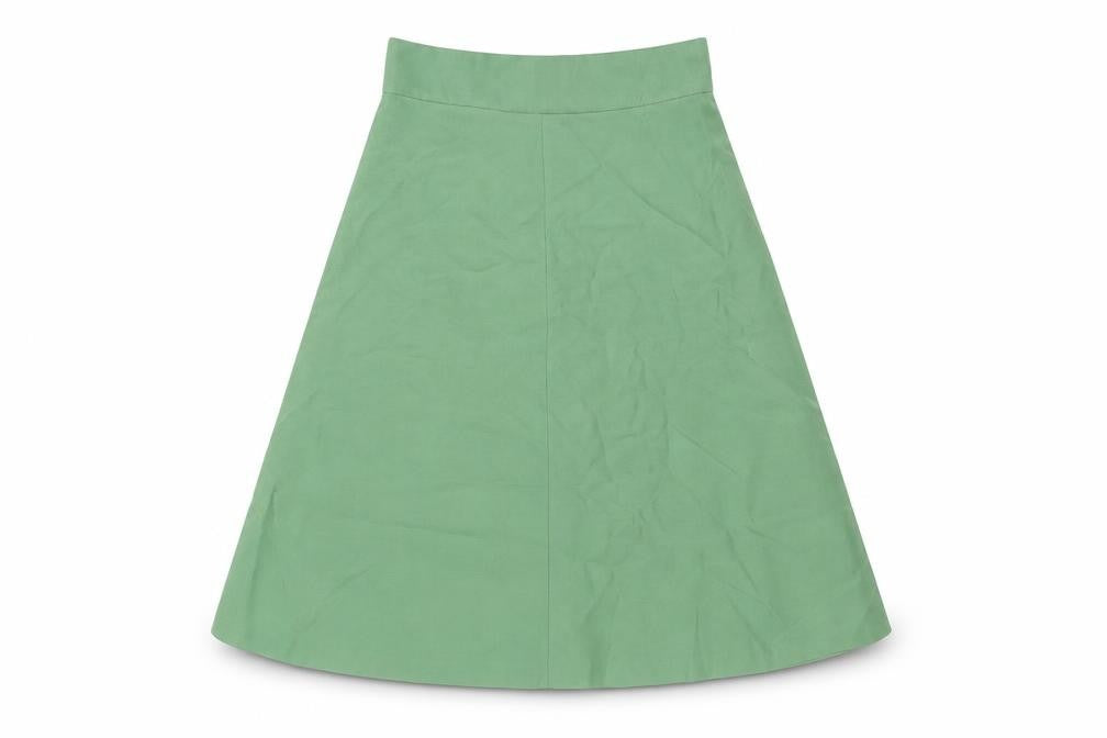 Spinney Womens Green Polyester Swing Skirt Size 10 Zip