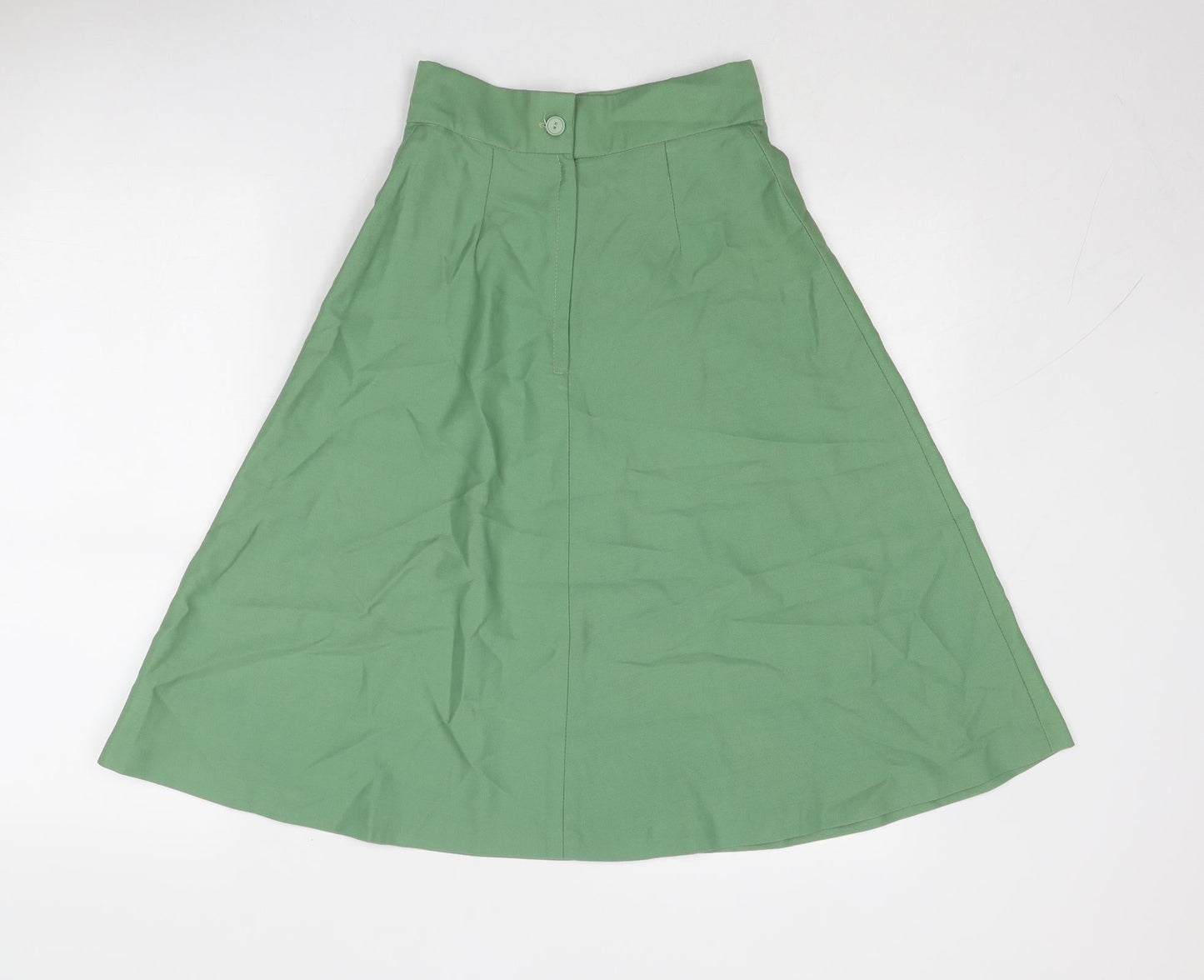 Spinney Womens Green Polyester Swing Skirt Size 10 Zip