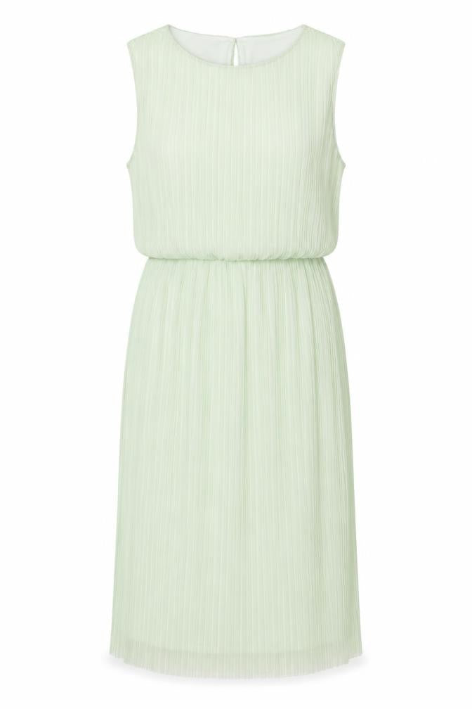 Miss Selfridge Womens Green Polyester Trapeze & Swing Size 10 Round Neck Button