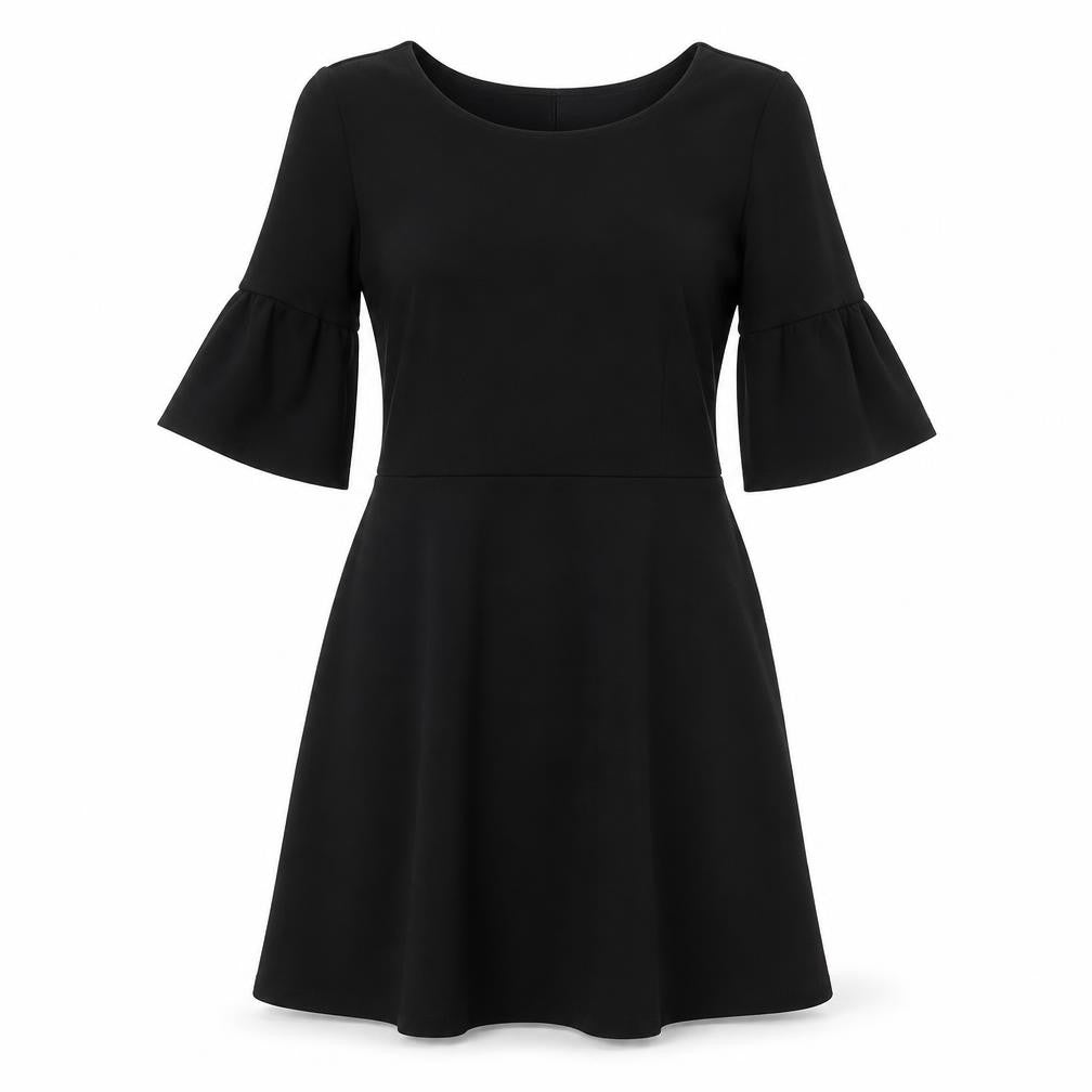 ASOS Womens Black Polyester Trapeze & Swing Size 10 Round Neck Zip