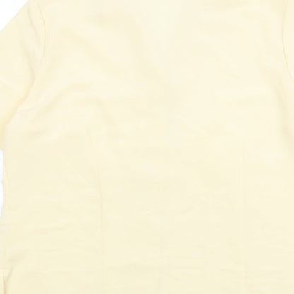 Bonmarché Womens Yellow Polyester Basic Button-Up Size 16 Collared