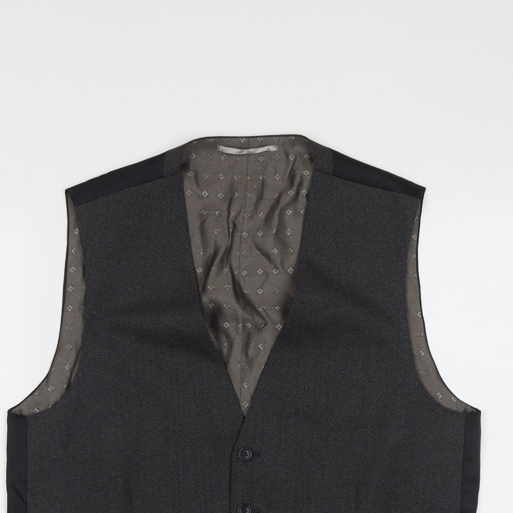 NEXT Mens Grey Polyester Jacket Suit Waistcoat Size 42 Regular