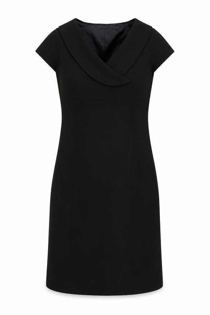 Alex&Co Womens Black Acrylic A-Line Size 12 V-Neck Zip