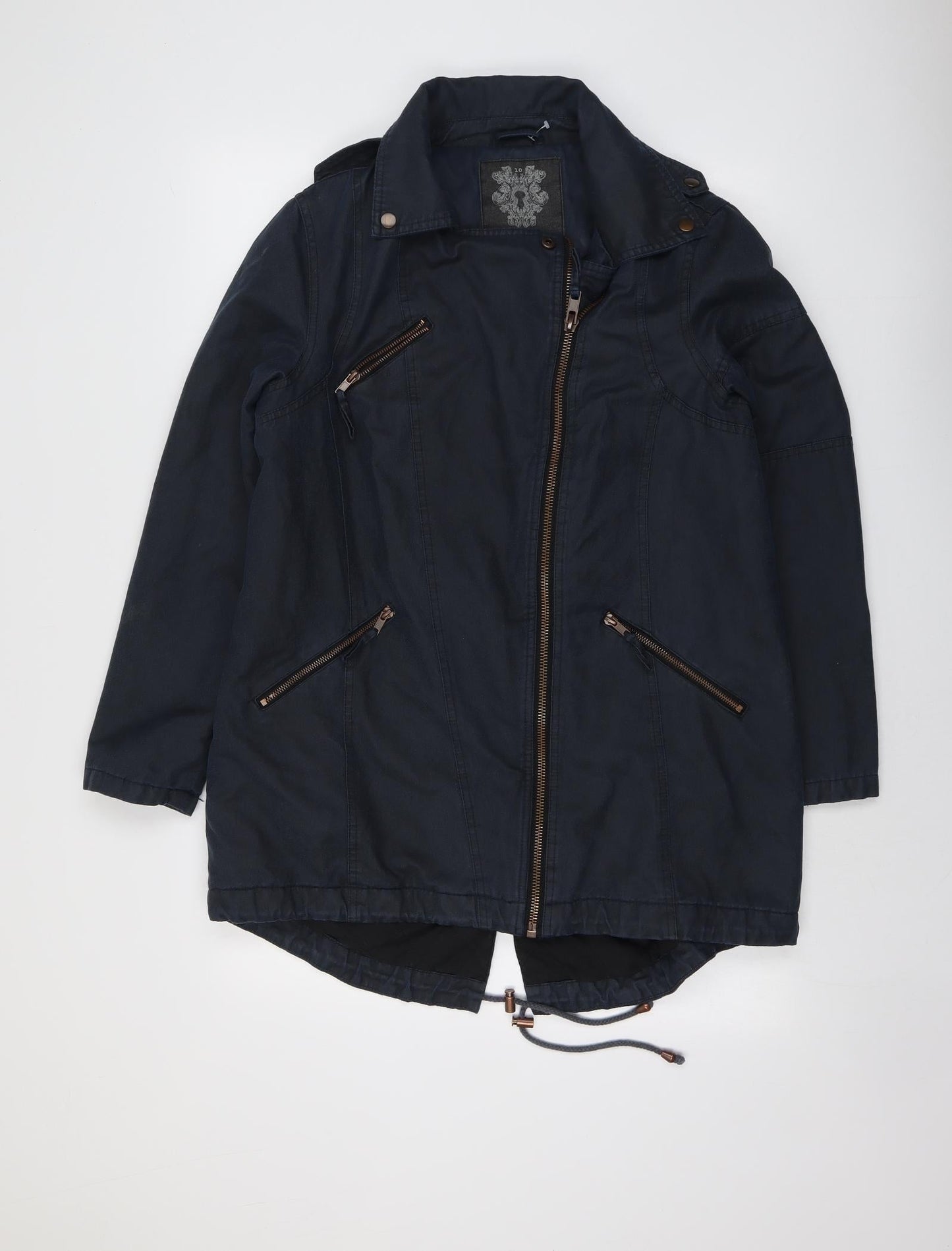 Label Lab Womens Blue Jacket Size 10 Zip