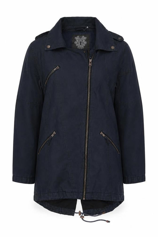 Label Lab Womens Blue Jacket Size 10 Zip
