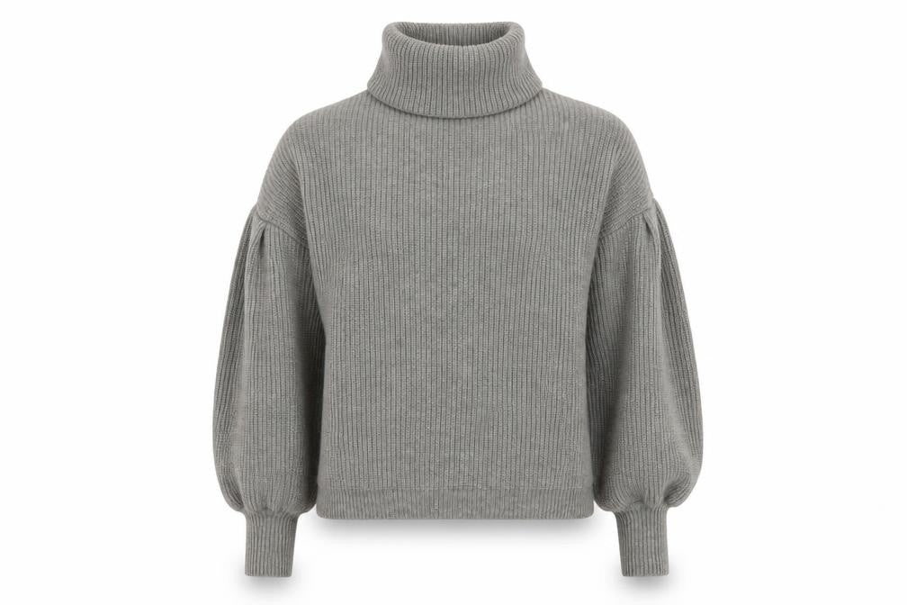 PRETTYLITTLETHING Womens Grey Roll Neck Acrylic Pullover Jumper Size S