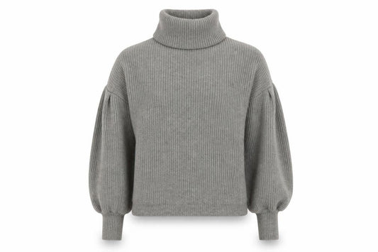 PRETTYLITTLETHING Womens Grey Roll Neck Acrylic Pullover Jumper Size S
