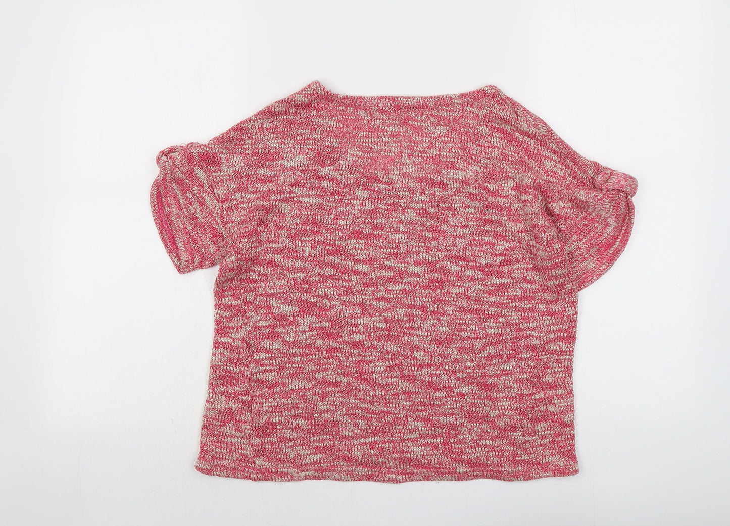 River Island Womens Pink Scoop Neck Acrylic Pullover Jumper Size 10