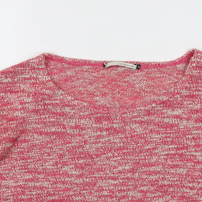 River Island Womens Pink Scoop Neck Acrylic Pullover Jumper Size 10