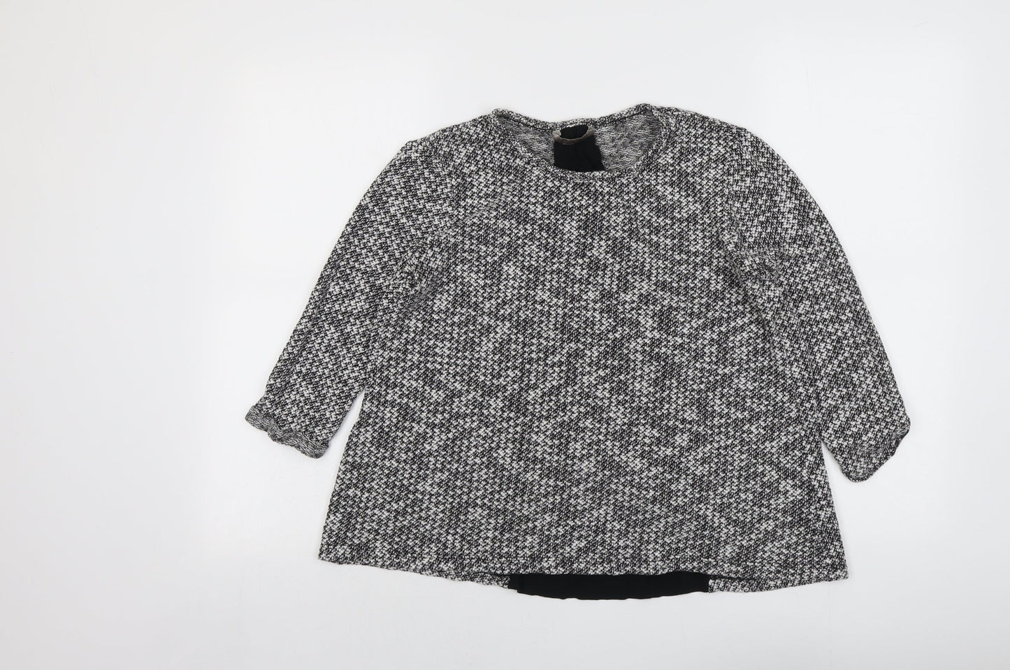 Marks and Spencer Womens Green Round Neck Cotton Pullover Jumper Size 12