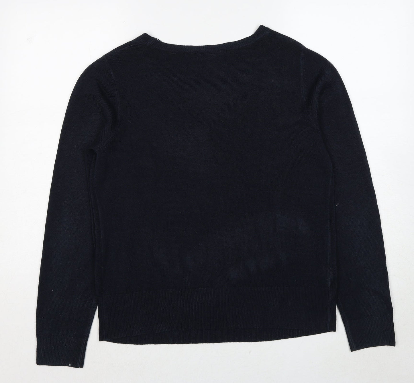 Dorothy Perkins Womens Blue Round Neck Acrylic Pullover Jumper Size 14