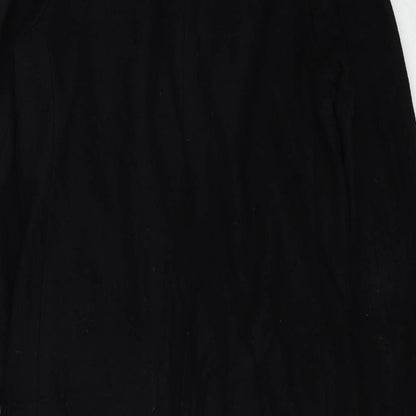 Laura Clement Womens Black Overcoat Coat Size 8 Button
