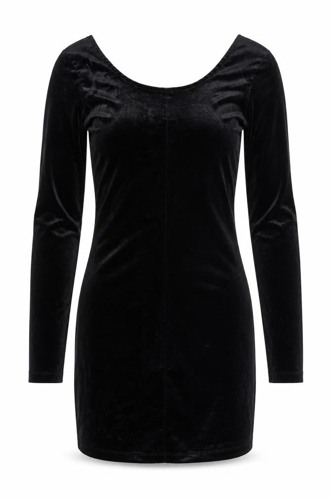 Divided by H&M Womens Black Polyester Shift Size 8 Round Neck Zip