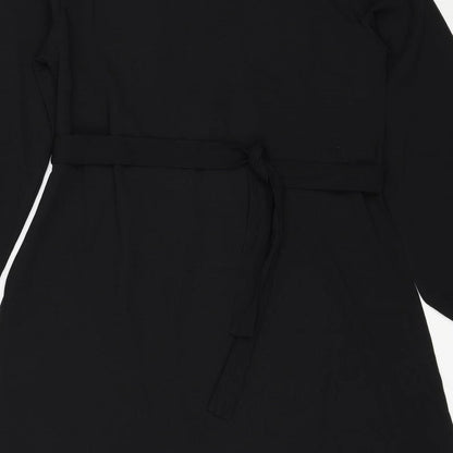 Brand and care label for Only women’s black polyester a-line, size UK 10, round neck pullover