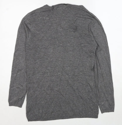 Klass Womens Grey Round Neck Viscose Pullover Jumper Size M
