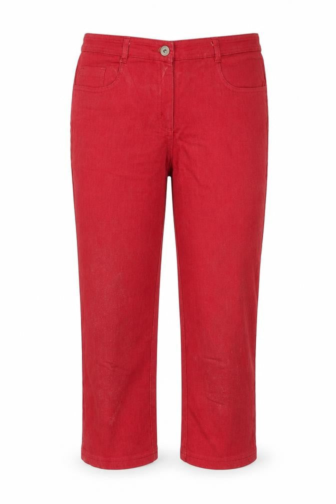 Klass Womens Red Cotton Straight Jeans Size 10 Regular