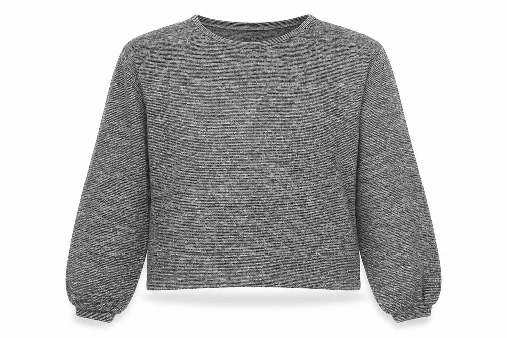 New Look Womens Grey Round Neck Polyester Pullover Jumper Size M