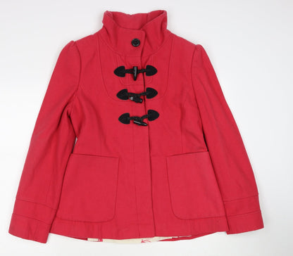 Additional front view of Red Herring women’s pink jacket, size UK 12, button