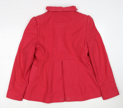 Back view of Red Herring women’s pink jacket, size UK 12, button