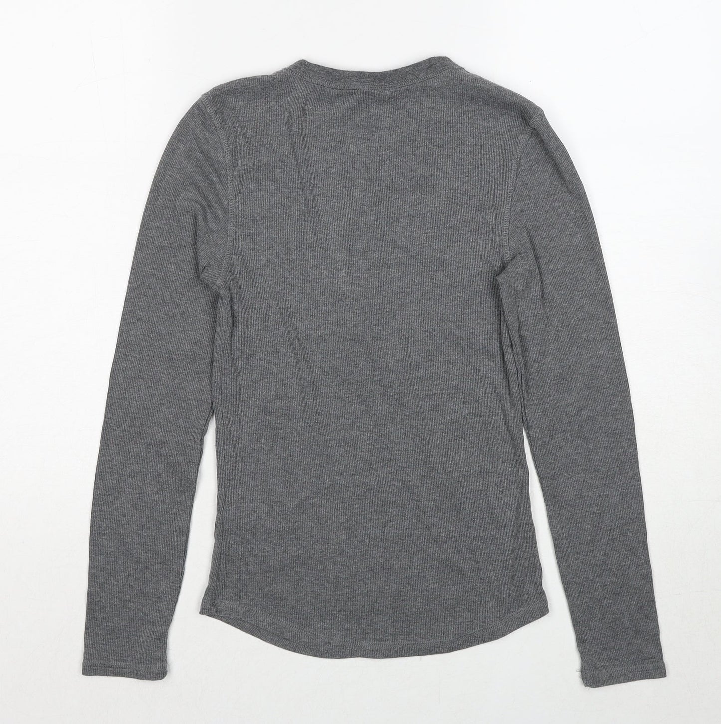 Marks and Spencer Womens Grey Round Neck Polyester Pullover Jumper Size 6