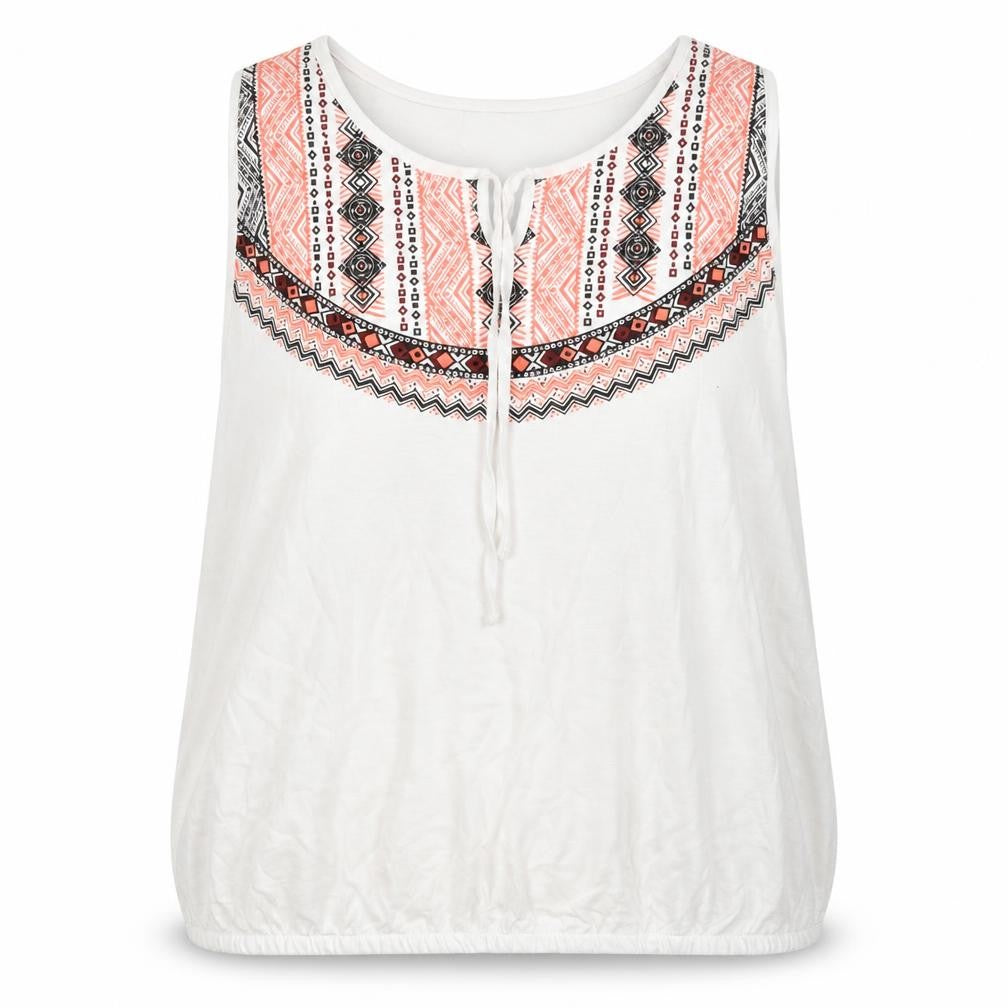 BPC Collection Womens White Cotton Basic Tank Size XL Round Neck