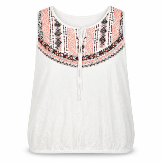 BPC Collection Womens White Cotton Basic Tank Size XL Round Neck