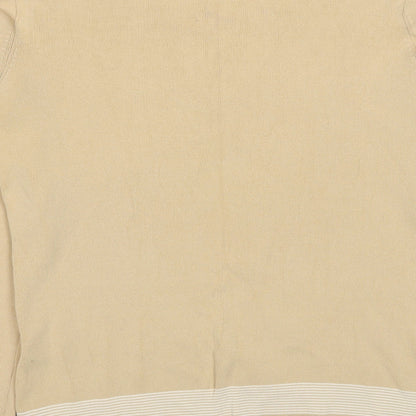 Debbie Morgan Womens Beige Square Neck Viscose Pullover Jumper Size S