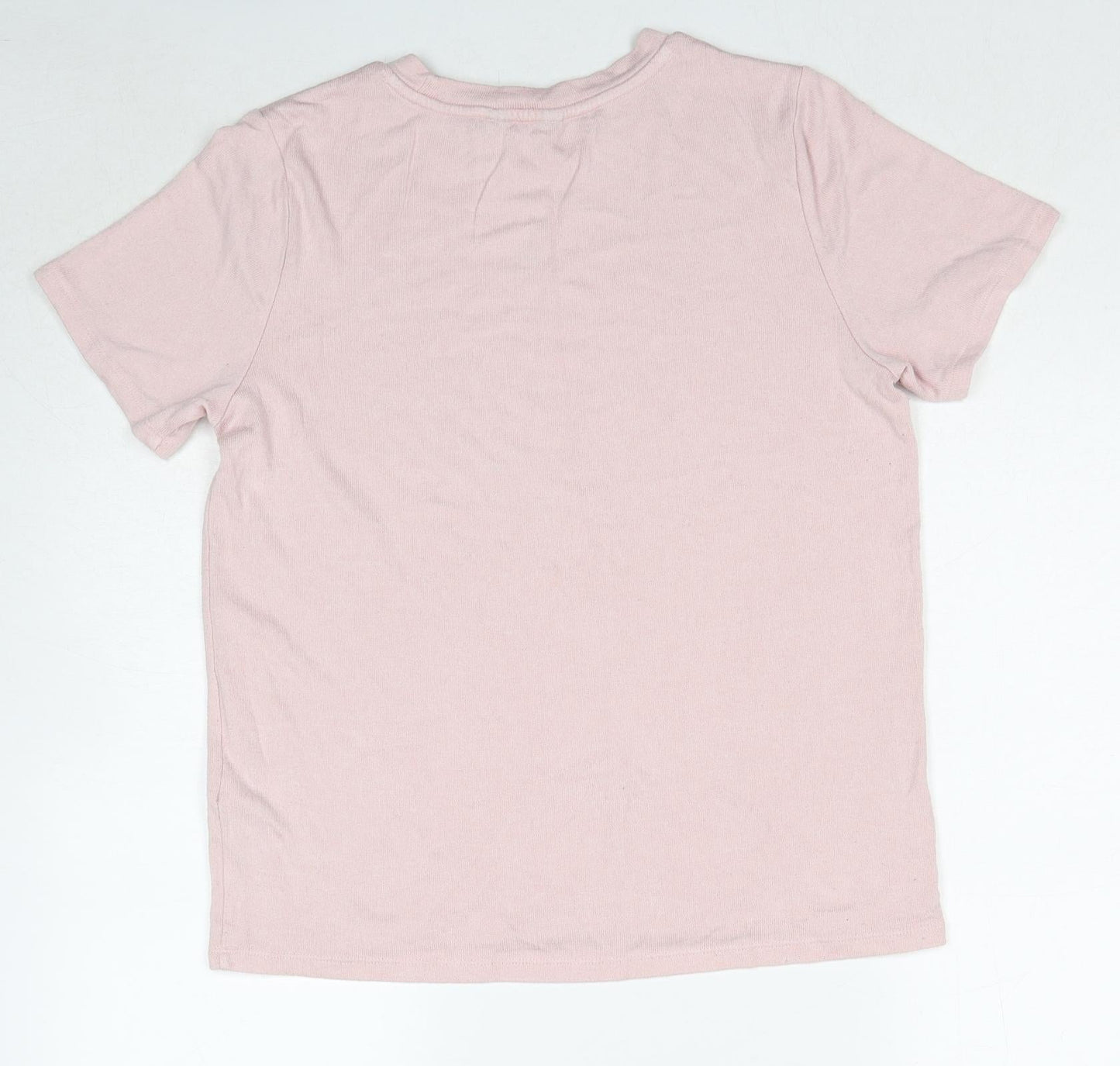 Marks and Spencer Womens Pink Round Neck Viscose Pullover Jumper Size 16