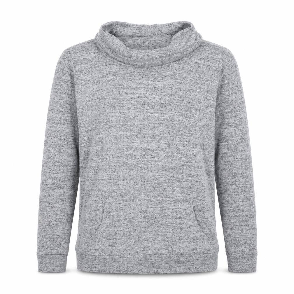 Luxe Womens Grey Polyester Pullover Sweatshirt Size M Pullover
