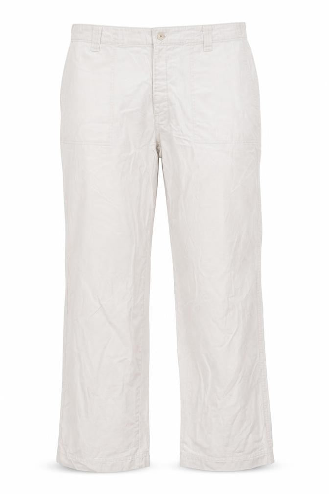 Gap Womens Beige Cotton Trousers Size 12 Regular Button