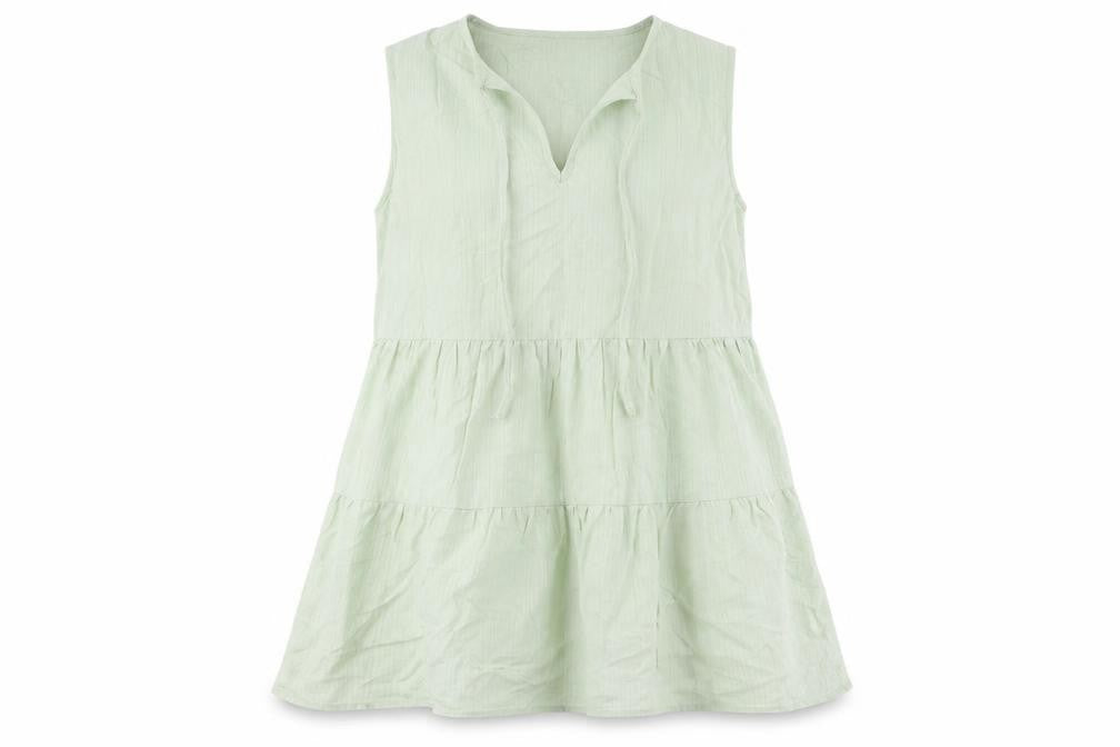 Missguided Womens Green Cotton Trapeze & Swing Size 12 V-Neck Pullover