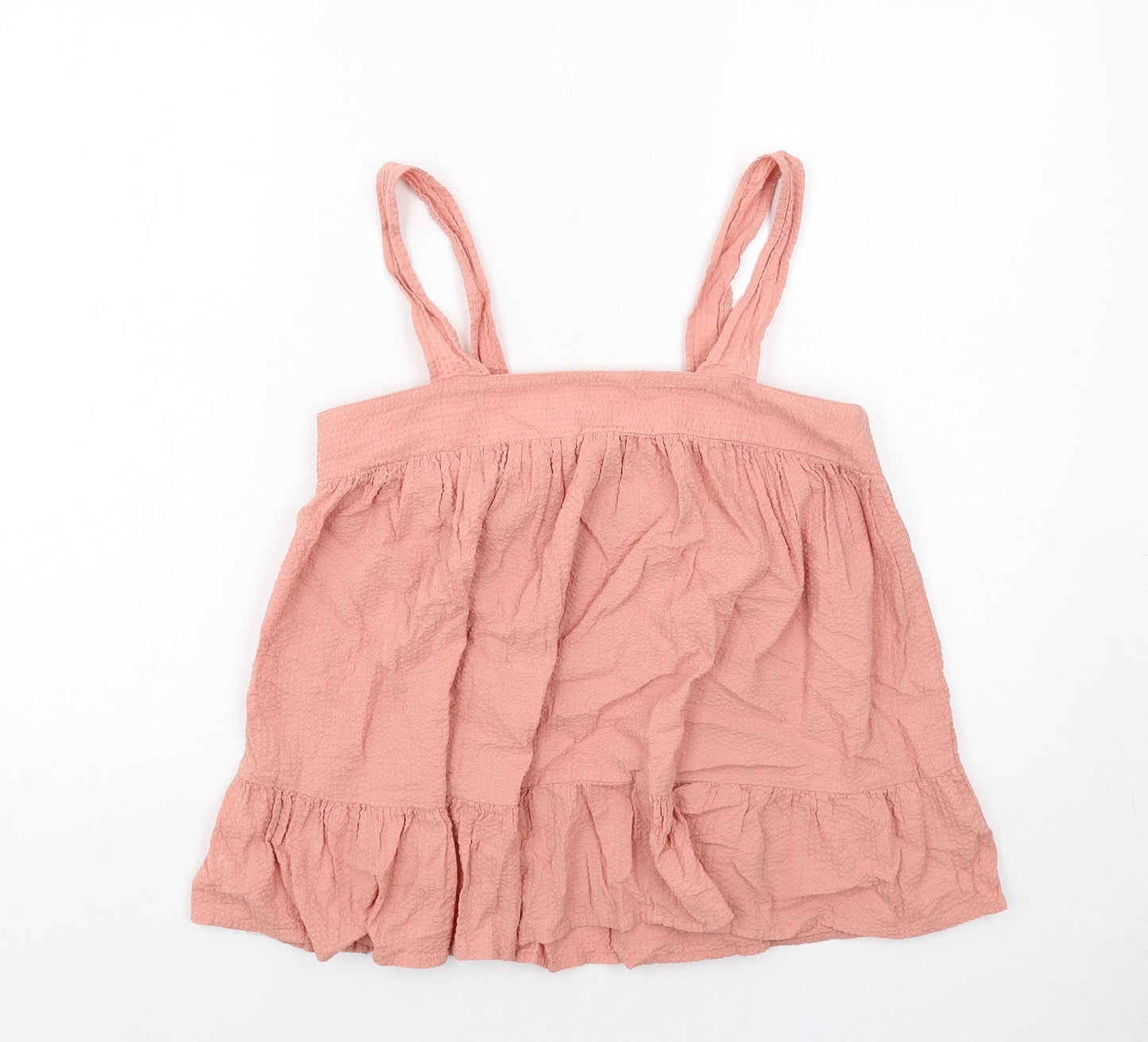 ASOS Womens Pink Cotton Basic Tank Size 8 Square Neck