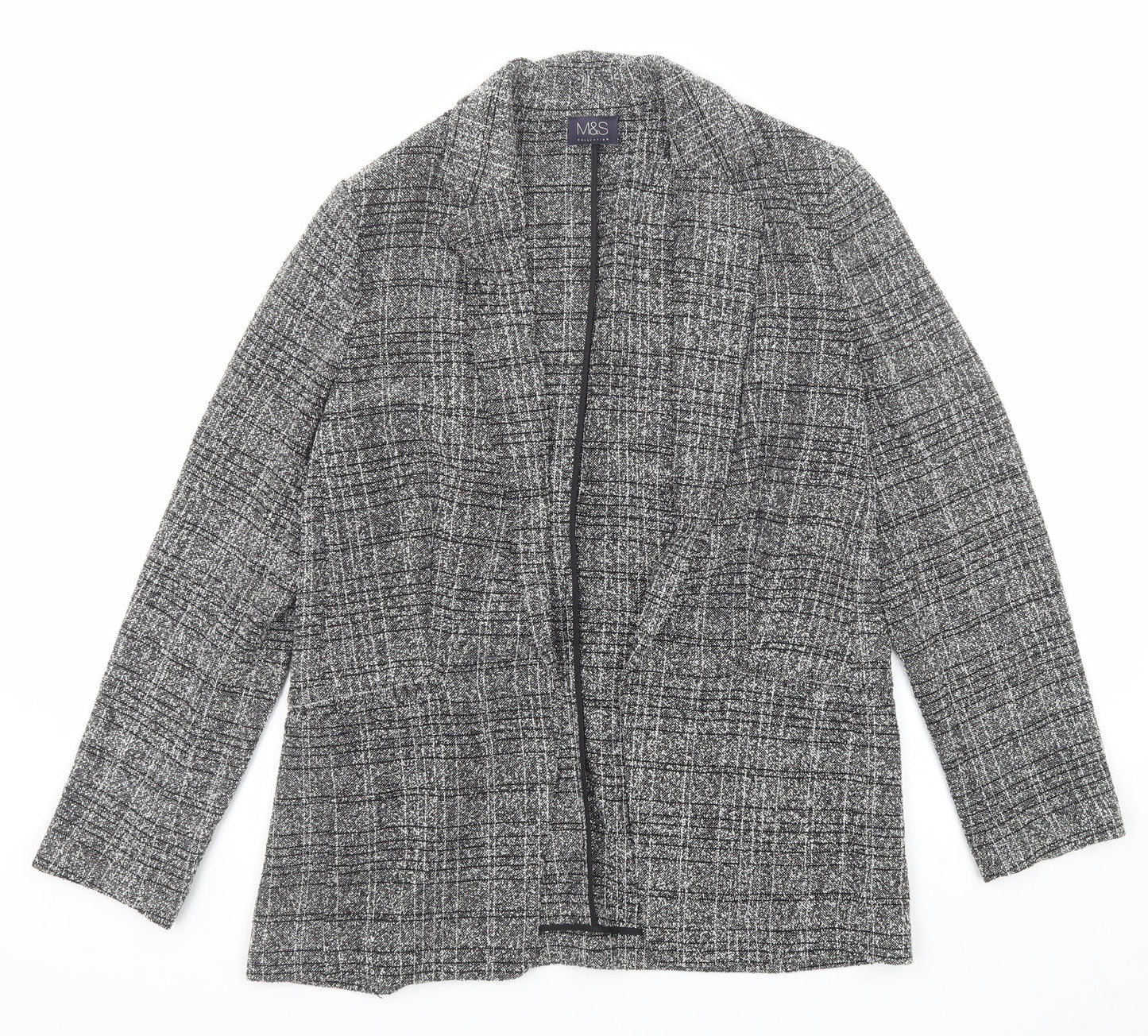 Marks and Spencer Womens Black Geometric Jacket Size 12