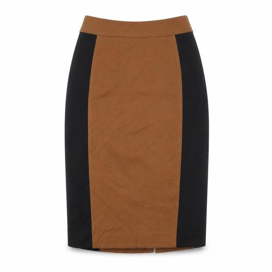 Next Womens Brown Polyester A-Line Skirt Size 8 Zip